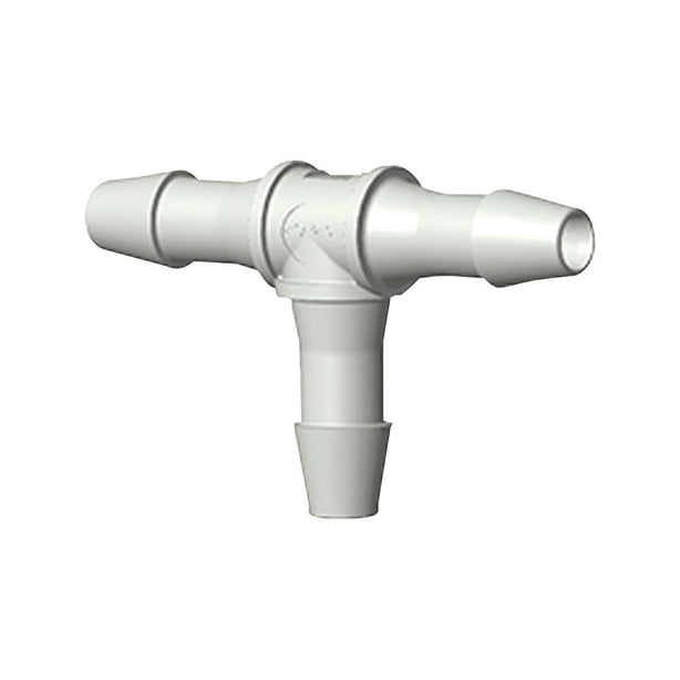 T Connector, Barbed, Natural, 100/Bag - Fits 7/32 inch ID Tubing (0.219 inch, 5.55 mm) - HT7