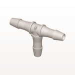 T Connector, Barbed, Natural, 100/Bag - Fits 1/4 inch ID Tubing (0.25 inch, 6.35 mm) - HT8