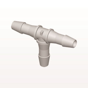 T Connector, Barbed, Natural, 100/Bag - Fits 1/4 inch ID Tubing (0.25 inch, 6.35 mm) - HT8