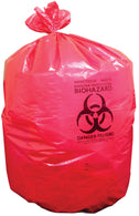 Heritage Bag Low-Density Printed Biohazard Flat Can Liners A6036PR - 250.0 Each