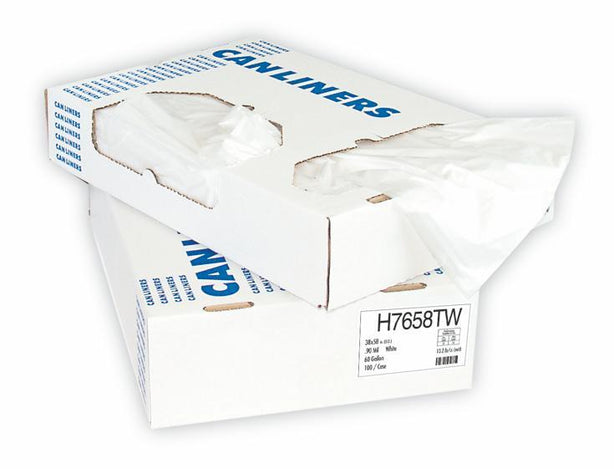 Heritage Bag Linear Low-Density White Can Liners H4832MW - 500.0 Each