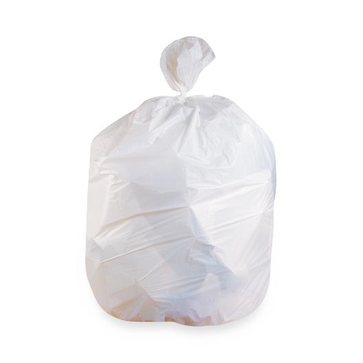 Heritage Bag H8046EW Linear Low-Density Can Liner, White, 0.75 mil, Roll, 40" x 46" - R01 - 100 Each