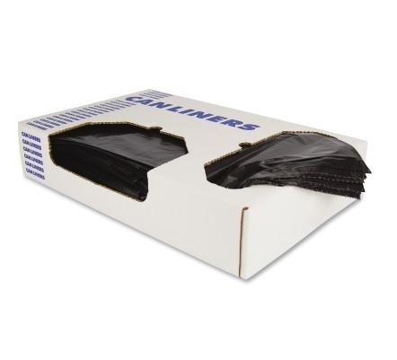 Heritage Bag Linear Low-Density Black Can Liners H8046PK X01 - 100.0 Each - MDL-HTBH8046PKX01