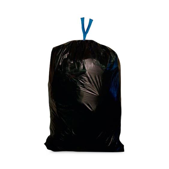 Heritage Bag High-Density Rolls N6645SK K Liner, Can, Black, Blue Ties, 33X45, 1.2 - MDL-HTBN6645SKK - 50 Each