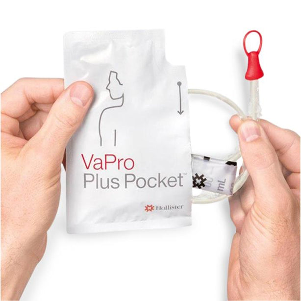 Hollister No-Touch VaPro Plus Pocket Hydrophilic Intermittent Catheter, Male, 12 Fr x 16" - 71124-30 - 30 Each