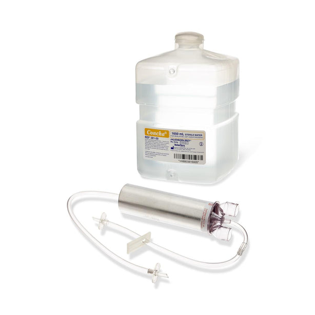 Conchapak Humidification System with 1,650 mL Concha Reservoir and Low-Compliance ConchaColumn Column with 2 Vertical Ports, Medline Hudson Rci Sterile Water - 385-30 - 6 Each