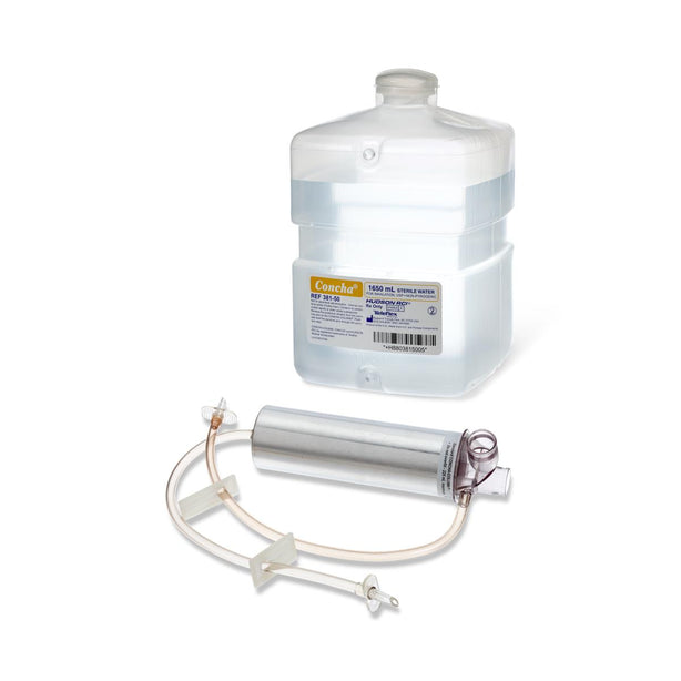 Conchapak Humidification System with 1,650 mL Concha Reservoir and Standard ConchaColumn Column with 1 Vertical and 1 Right-Angle Port, Medline Hudson Rci Sterile Water - 385-60 - 6 Each