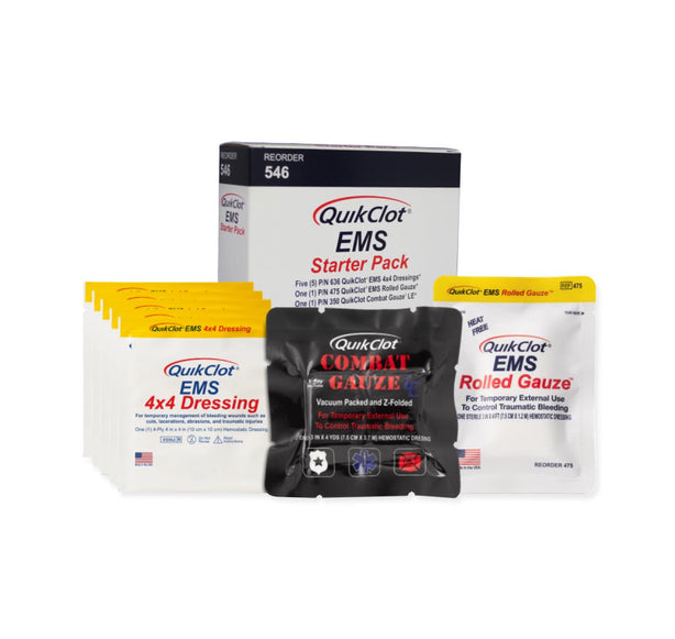 TELEFLEX MEDICAL QuikClot EMS Hemostatic Dressing Starter Packs 546 1 Each - MDL-HUD546