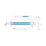 Heated Wire Circuit with Humidifier Limb, Dual Heated Limbs, Pressure-Monitoring Tubing, Dual-Limb Pediatric, 60", Medline Hudson Rci - 780-24 - 20 Each