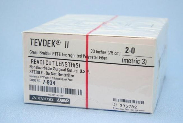 Teleflex Medical Tevdek Sutures 7-934 - 12.0 Each - MDL-HUD7934