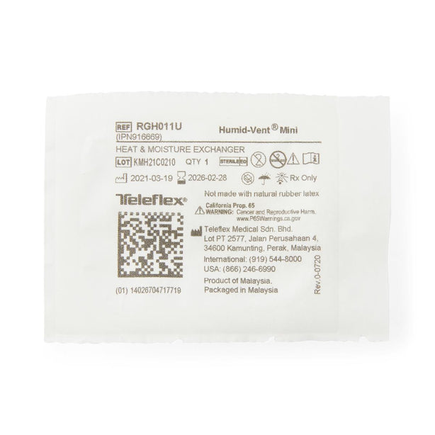 Teleflex Medical Exchangers: Heat and Moisture Exchanger, Mini, Neonatal RGH011U - 1.0 Each