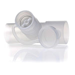 Teleflex Medical Medline Hudson RCI One-Way Valves and Tees Valved Nebtee, 22mm O. D. x 18mm I. D. x 22mm I. D. Connections, In-Line, Fits Most Small-Volume Nebulizers - RHO743U - 1 Each