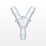 Y Connector, Barbed, White, 100/Bag - Fits 3/32 inch ID Tubing (0.094 inch, 2.38 mm) - HY330