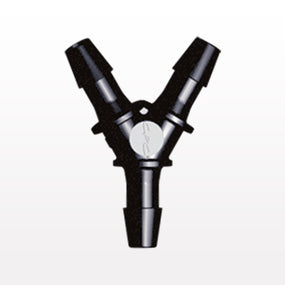 Y Connector, Barbed, Black, 100/Bag - Fits 3/32 inch ID Tubing (0.094 inch, 2.38 mm) - HY331
