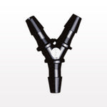 Y Connector, Barbed, Black, 100/Bag - Fits 1/8 inch ID Tubing (0.125 inch, 3.18 mm) - HY431