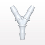 Y Connector, Barbed, White, 100/Bag - Fits 5/32 inch ID Tubing (0.156 inch, 3.97 mm) - HY530