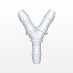 Y Connector, Barbed, White, 100/Bag - Fits 3/16 inch ID Tubing (0.188 inch, 4.76 mm) - HY630