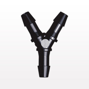 Y Connector, Barbed, Black, 100/Bag - Fits 3/16 inch ID Tubing (0.188 inch, 4.76 mm) - HY631