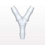 Y Connector, Barbed, White, 100/Bag - Fits 1/4 inch ID Tubing (0.25 inch, 6.35 mm) - HY830