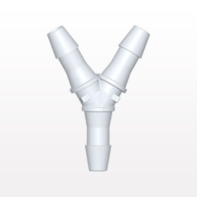 Y Connector, Barbed, White, 100/Bag - Fits 1/4 inch ID Tubing (0.25 inch, 6.35 mm) - HY830