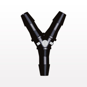 Y Connector, Barbed, Black, 100/Bag - Fits 1/4 inch ID Tubing (0.25 inch, 6.35 mm) - HY831