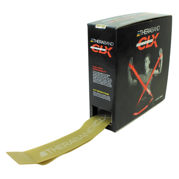 Performance Resistance with Easy Grip Loops TheraBand CLX Exercise Band, 25 yd. Bulk Roll, Gold / Max - 12727 - 6 Each