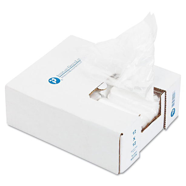 Inteplast Bags Ice Bucket Liner, Clear, 6" x 6" x 12", 3 qt.,.5 mil - BL060612 - 1000 Each