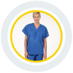 Icp Medical Disposable Comfort Pediatric Scrub Set, Blue, Size S - RR-4000S - 50 Each