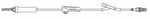 ICU Medical Primary IV Administration Set ICU Gravity 2 Ports 20 Drops / mL Drip Rate Without Filter 78 Inch Tubing - Case of 25 - B3006-CS