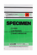 Inteplast Biohazard TearZone Lab Guard Specimen Bag with Tear Zone, 3-Wall, Bio Symbol, 6" x 9", Green - MGTZ69GRN - 1000 Each
