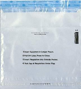 3 Wall Double Pocket Non Biohazard Bag - UF95-610 - 100 Each - MDL-IGLIPUF95610Z