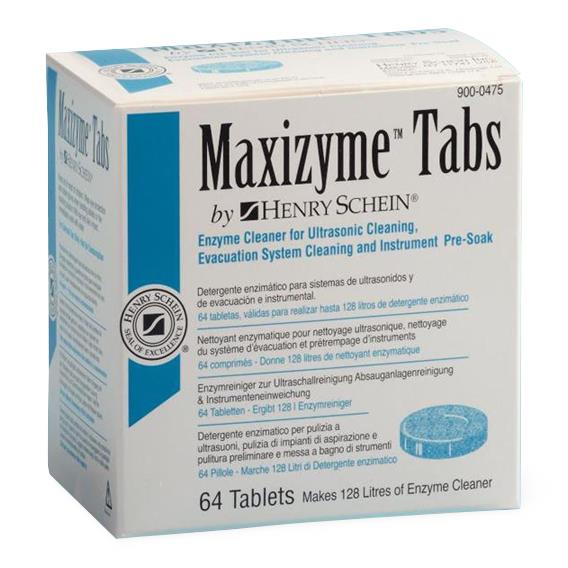HENRY SCHEIN Cleaner,Tablets,Maxizyme - 9000475 - 64 Each