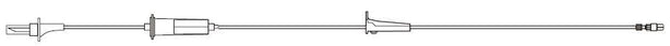 Nonvented 20-Drop 105" IV Gravity Set with 27 mL Priming Volume, Single Spike, 200-micron Filter and 2-Piece Male Luer Lock - 10387509 - 50 Each