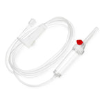 BD Specialty Low-Pressure Sterile IV Extension Set with Flow Regulator Slide Clamp, 1 NAC-y Needle-Free Valve 7" from Spin Male Luer Lock, 23", Non-DEHP - MFS106 - 50 Each