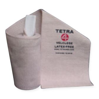 TETRA MEDICAL Velclose Hook and Loop Elastic Bandage, 1-End, 4" x 10 yd. - 6640-24 - 10 Each