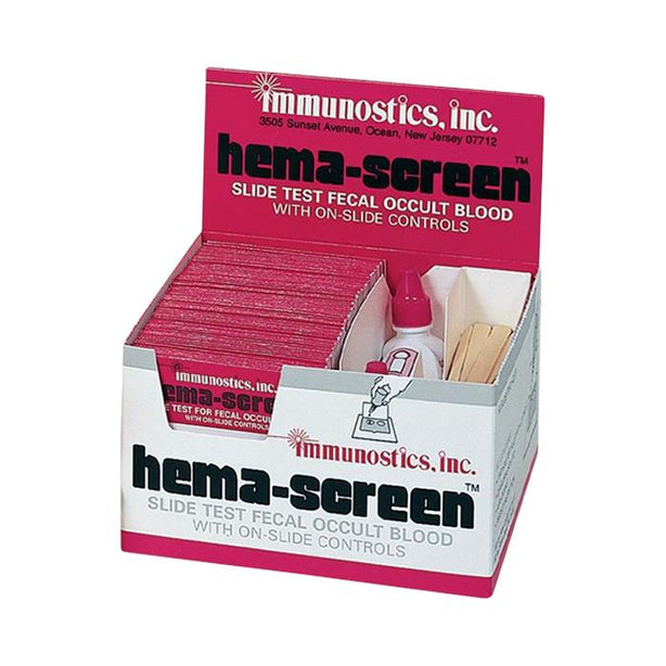 Hema-Screen Fecal Occult Blood Test with 100 Slides - HS-100 - 100 Each