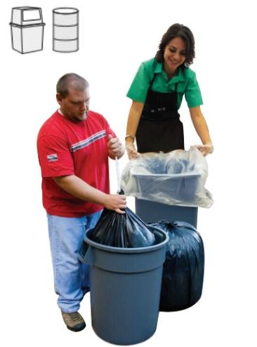 Inteplast BR3858XXHVC Infectious Waste Liner, LLDPE, Low Density, 1.5 Mil, 38" x 58" - MDL-INGR3858XXHVC - 4 Roll