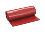 Inteplast S334014RH HDPE Heavy Duty Waste Can Liners, Red, 14 microns, 33" x 40" - MDL-INGS334014RH - 250 Each