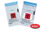 Clear 3 Wall Double Pocket Biohazard Bag - UF95-600BIO - 1000 Each - MDL-INGUF95600BIO