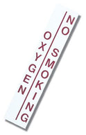Magnetic "Oxygen/No Smoking" Sign - BE 354 - 10 Each - MDL-INSBE354