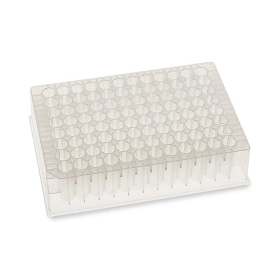 U-Bottom Deep Well Clear Polypropylene Plate with 96 Shared Wall Round Wells, Sterile, 1.2 mL, 96-Well - DP12UR-9-NS - 50 Each