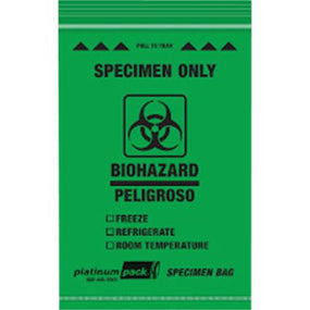 Caresfield Biohazard Specimen Bags by Caresfield 48609-GREEN - 1000.0 Each