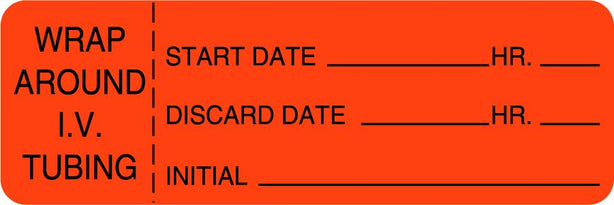 Centurion Nursing IV Tubing Labels - IVL1500 - 1 Roll - MDL-IVL1500