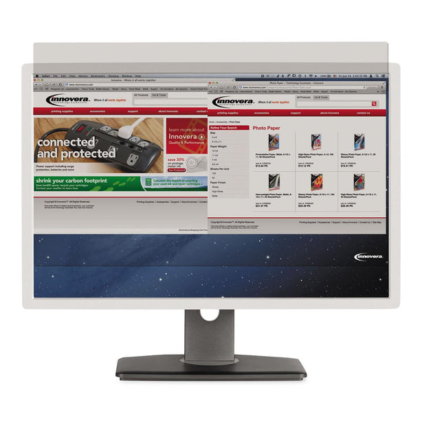 Innovera Black-Out Blackout Privacy Filter for 24" Widescreen LCD, 16:10 Aspect Ratio - IVRBLF24W - 1 Each