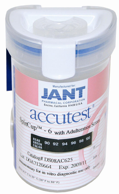 Jant Pharmacal Corporation Accutest 6-Panel Spilt Cup Drug Screen Test DS08AC625 - 25.0 Each