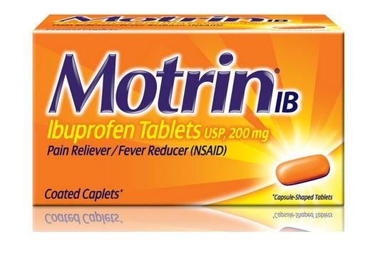 Johnson Pain Reliever 048152 Motrin IB Ibuprofen Caplet, Coated, 200 mg, 2 Caplets / Package, 50 Packets / Box - MDL-JIP048152 - 12 Each