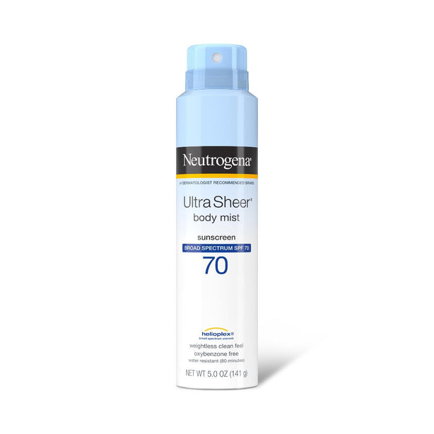 Johnson Sunscreen Neutrogena Ultra Sheer Mist Spray, SPF 70, 5 fl. Oz. - 10040 - 12 Each