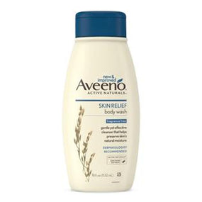 JOHNSON & JOHNSON Aveeno Fragrance-Free Skin Relief Body Wash 117029 12 Each - MDL-JIP117029