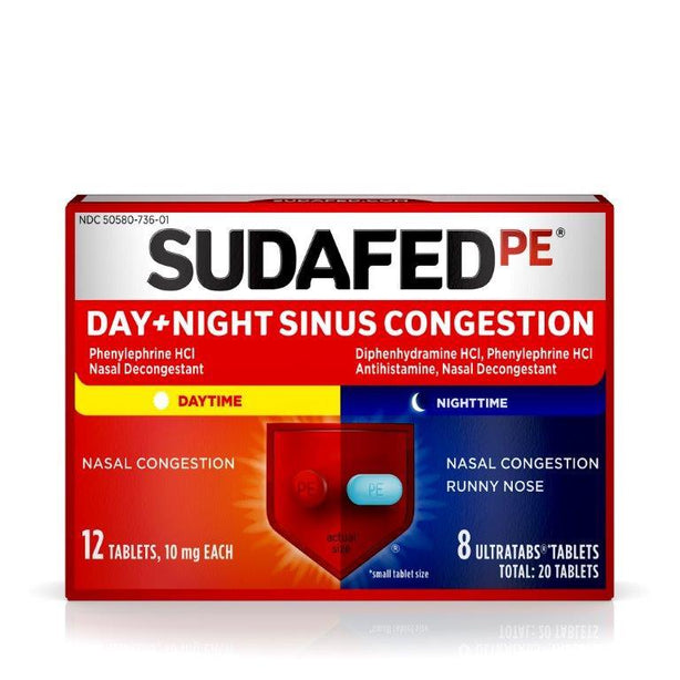 Johnson & Johnson Sudafed PE Sinus Tablets 300450113214 72.0 Each-MDL-JIP450113214