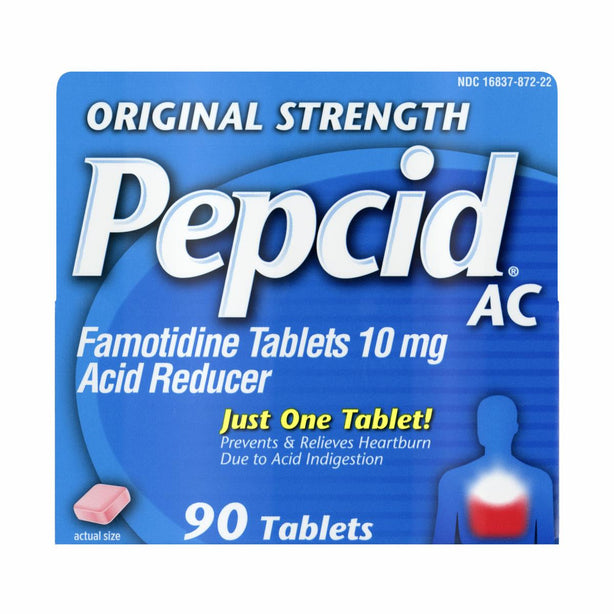 Johnson Original Strength 87267 Pepcid AC Tablet, Original-Strength, 90 Tablets / Box - MDL-JIP87267 - 24 Each